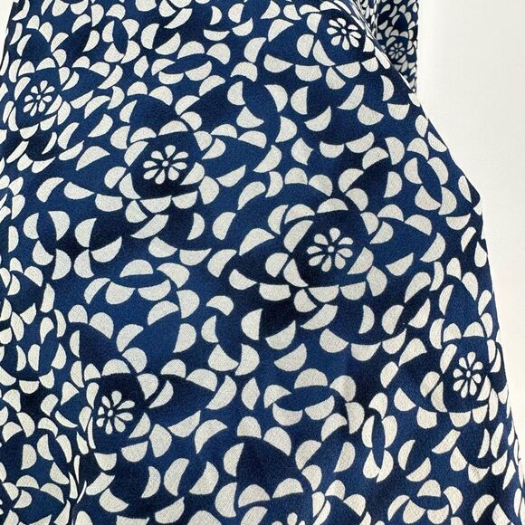 Vintage Silk Midi Skirt Size 8 Petite Blue Cream Fairy Chiffon - Picture 6 of 7